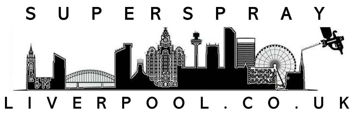 Mobile version, logo for SuperSpray Liverpool)